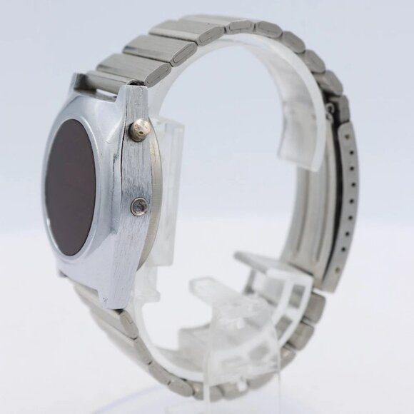 Vintage Unbranded Time Computer Men's Digital LED Wristwatch USA Steel & Chrome - Picture 5 of 5